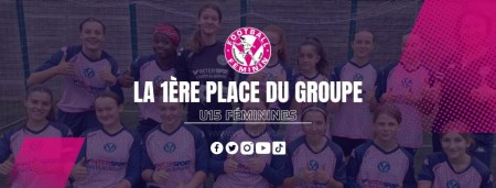 La 1ère place du groupe pour les U15 Féminines 