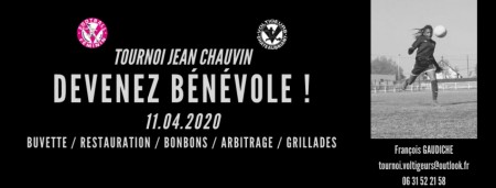 Tournoi Jean CHAUVIN - DEVENEZ BÉNÉVOLE ! 