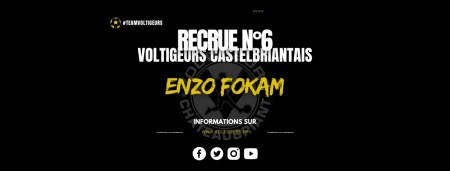 Nouveau joueur - Enzo FOKAM rejoint les Voltigeurs !